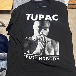 2Pac Black Graphic Tee - Trust Nobody